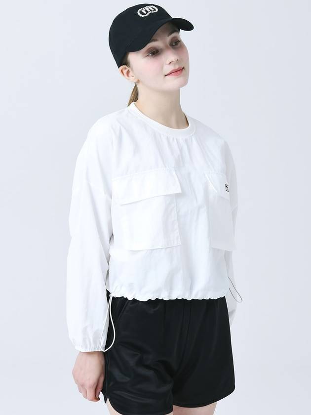 Pullover Type Pocket White Crop Windbreaker DO3242WB014 1 - DOYOUKNOWMC GOLF WEAR - BALAAN 2