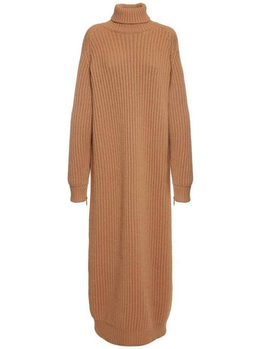 Riviera Wool Cashmere Long Dress Camel - MAX MARA - BALAAN 1