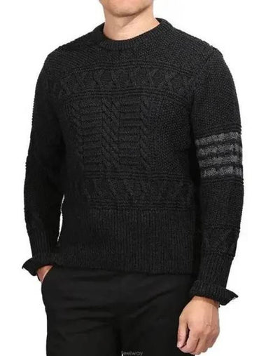 Diagonal armband cable knit 271303 - THOM BROWNE - BALAAN 1