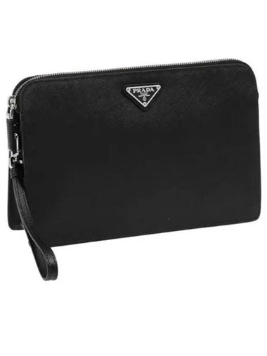 2VF056 OOI 9Z2 F0002 Saffiano leather clutch bag - PRADA - BALAAN 1