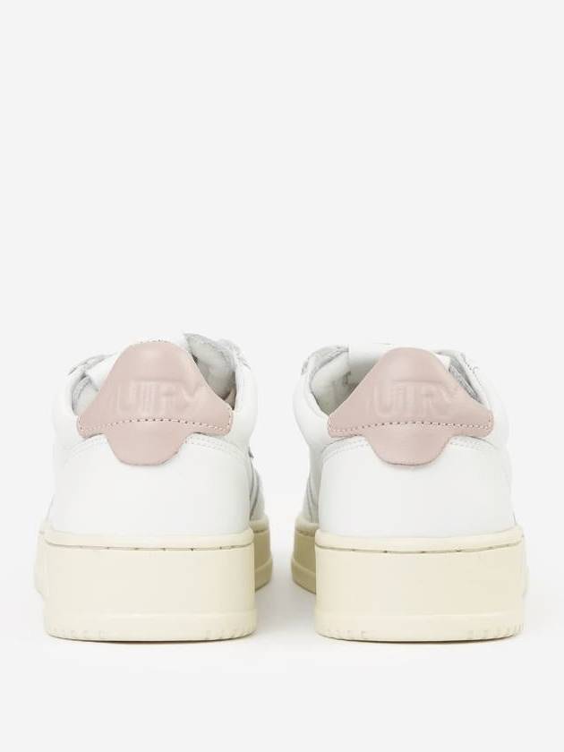 Medalist Pink Tab Leather Low Top Sneakers White - AUTRY - BALAAN 3