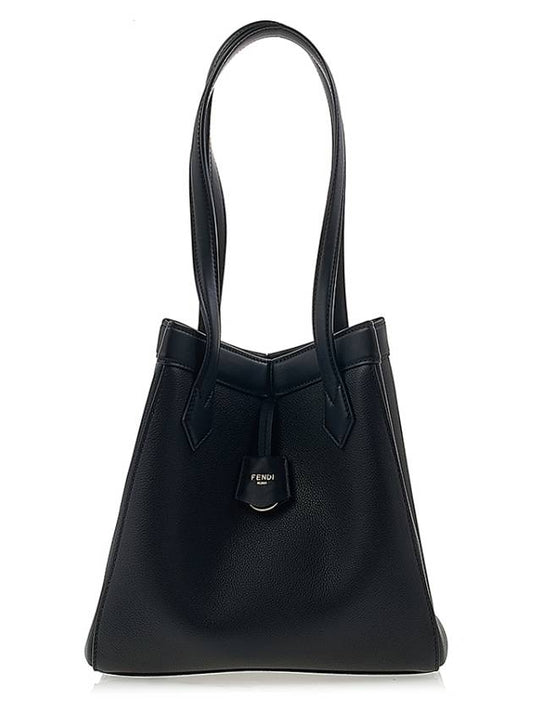 Origami Medium Leather Tote Bag Black - FENDI - BALAAN 2