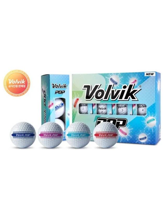 New Pop 3 Piece Putting Track Golf Ball 1 Dozen 12 Balls White - VOLVIK - BALAAN 6