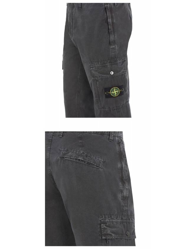 Men's Wappen Patch Slim Cargo Straight Pants Grey - STONE ISLAND - BALAAN 6