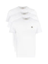 Men's Logo Patch Cotton Short Sleeve T-Shirt 3 Pack White - MONCLER - BALAAN 1