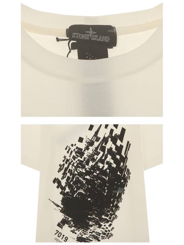 Shadow Project Contrast Short Sleeve T-Shirt White Black - STONE ISLAND - BALAAN 7