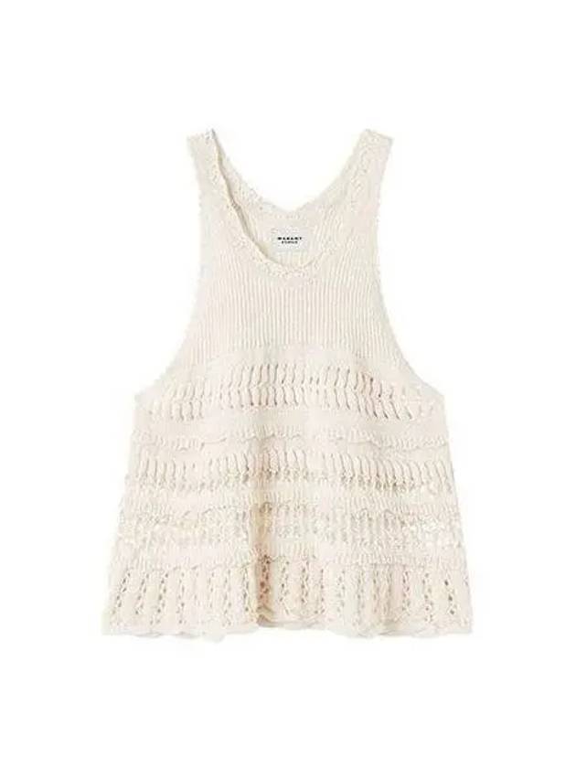 Women s Etoile Crochet Knit Sleeveless Top Ecru PU0012FA A1L76E - ISABEL MARANT - BALAAN 1