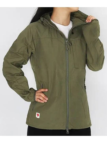 Women's High Coast Windbreaker Green - FJALL RAVEN - BALAAN 2