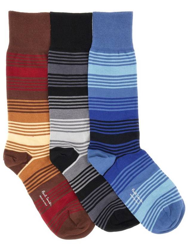 Paul Smith "Ombre Stripe" Socks Set Of 3 Pairs - PAUL SMITH - BALAAN 1