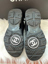 Cruz CC Logo Suede Low Top Sneakers Black - CHANEL - BALAAN 4