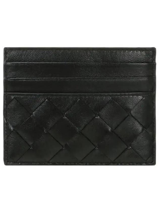 Intrecciato Leather Card Wallet Black - BOTTEGA VENETA - BALAAN 2