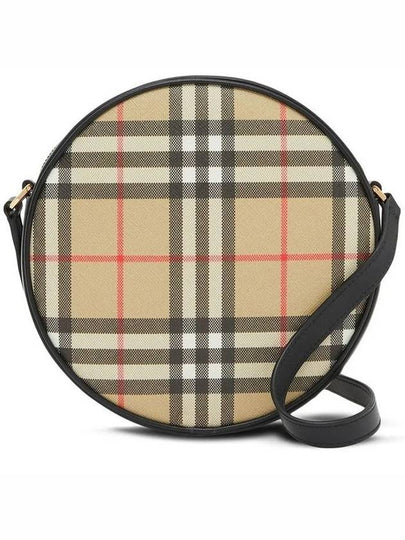 Lewis Check Pattern Round Cross Bag Beige - BURBERRY - BALAAN 2