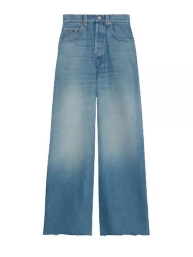 Organic Cotton Flared Jeans Blue - GUCCI - BALAAN 2