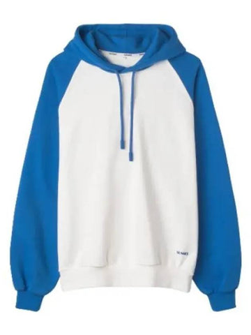 Color Block Drawstring Hooded Dust Blue Sweatshirt Hoodie - SUNNEI - BALAAN 1