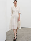 pin tuck flare dress_cream - MITTE - BALAAN 1