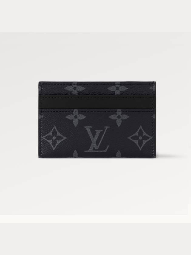 Monogram Eclipse Double Card Wallet Black - LOUIS VUITTON - BALAAN 3