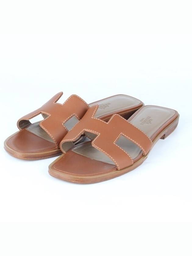 Oran slippers brown 37 240 - HERMES - BALAAN 1