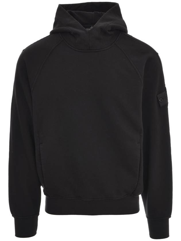 Compass Wappen Patch Cotton Hoodie Black - STONE ISLAND - BALAAN 2