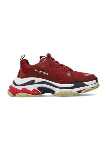 Triple S Low Top Sneakers Burgundy - BALENCIAGA - BALAAN 1