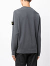 Logo Patch Crew Neck Knit Top Grey - STONE ISLAND - BALAAN 4