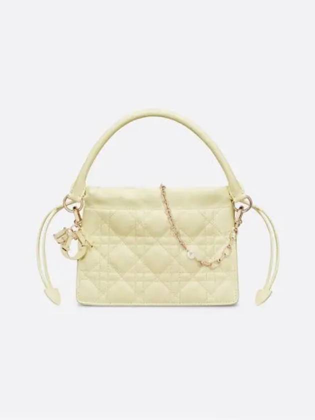 Lady Dior Milly Mini Tote Bag Pastel Yellow - DIOR - BALAAN 1