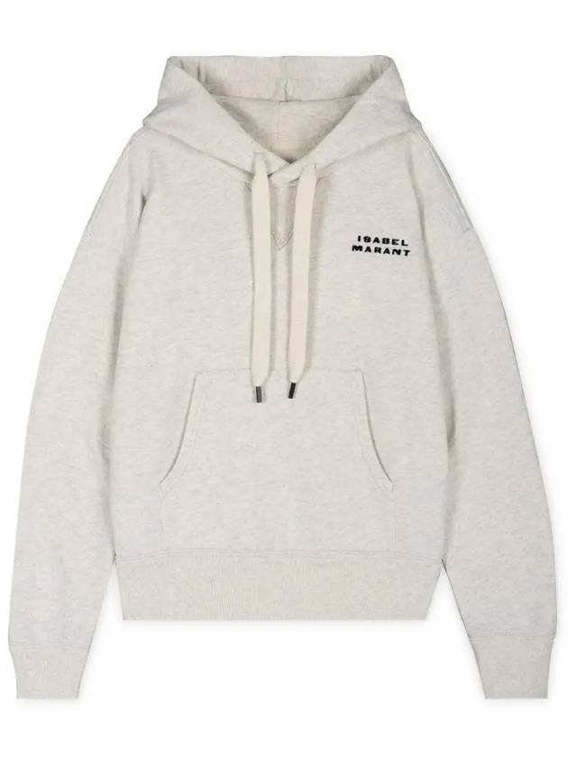 Sylla Embroidered Logo Oversized Hoodie Ecru - ISABEL MARANT - BALAAN 4