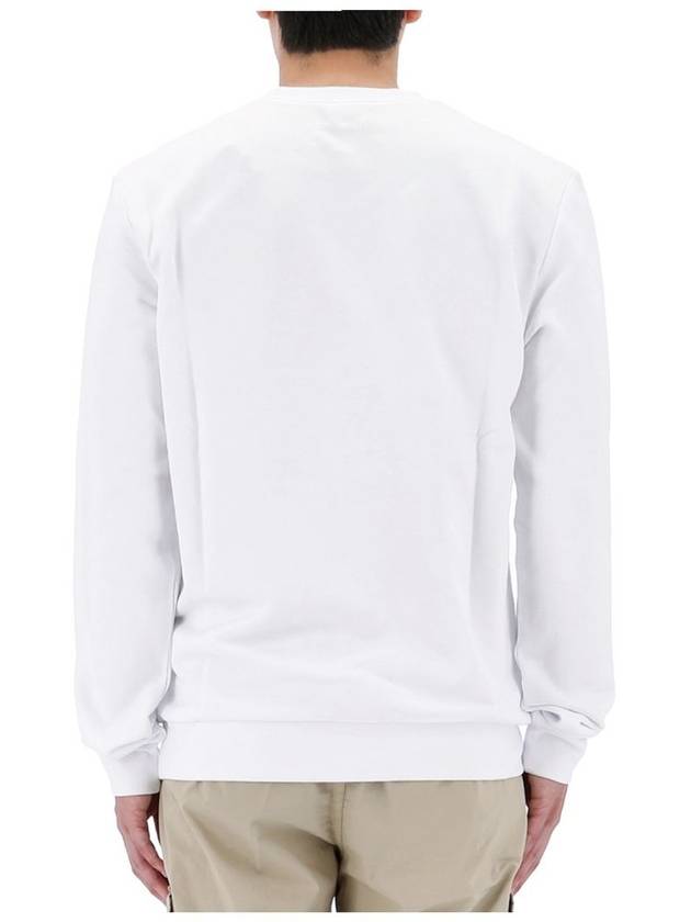 EA7 Logo Series Crew Neck Sweatshirt White - EMPORIO ARMANI - BALAAN 5