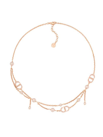 Petit CD Necklace Pink Gold - DIOR - BALAAN 1