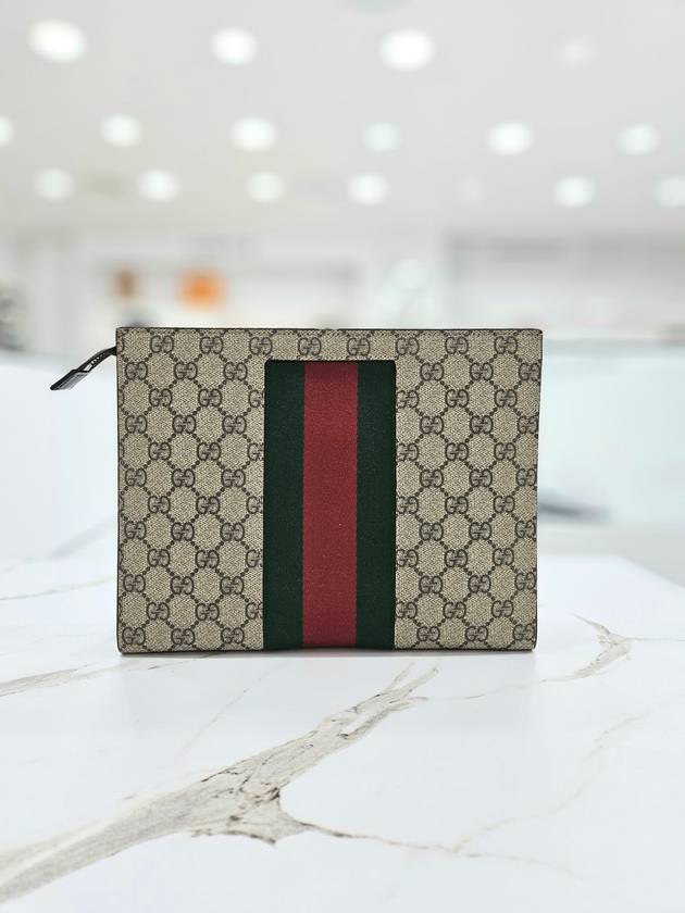 GG Supreme Canvas Web Pouch 475316 - GUCCI - BALAAN 5