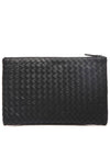 Intrecciato Clutch Bag Black - BOTTEGA VENETA - BALAAN 6