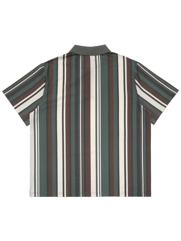 Health Seekers Golfers Collar Striped T Shirt GREEN - MALBON GOLF - BALAAN 2