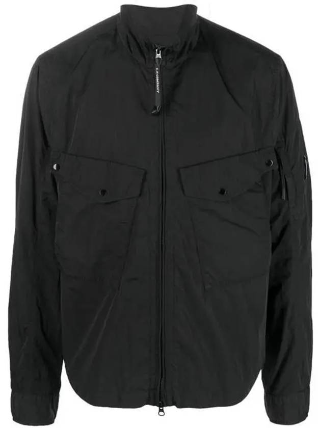 Chrome R Lens Wappen Overshirt Zip-Up Jacket Black - CP COMPANY - BALAAN 2