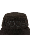 Cobble Embroidered Logo Bucket Hat Black - MOOSE KNUCKLES - BALAAN 7