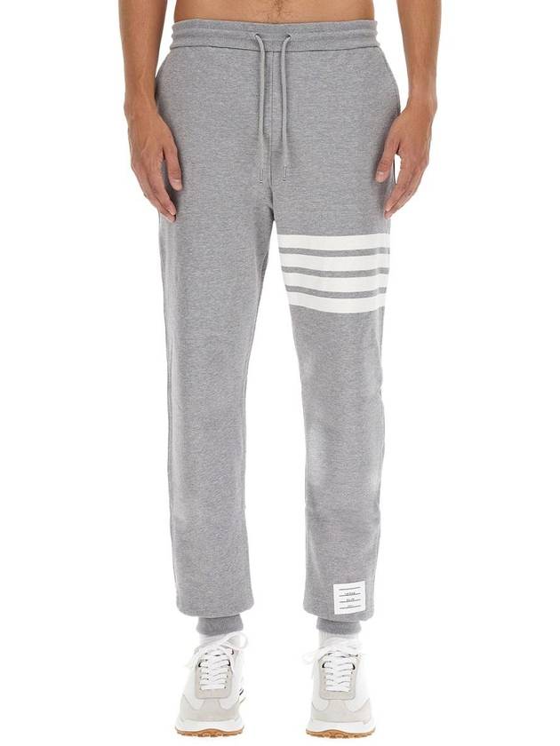 Men's Classic Loopback Engineered 4-Bar Sweatpants Light Grey - THOM BROWNE - BALAAN 3