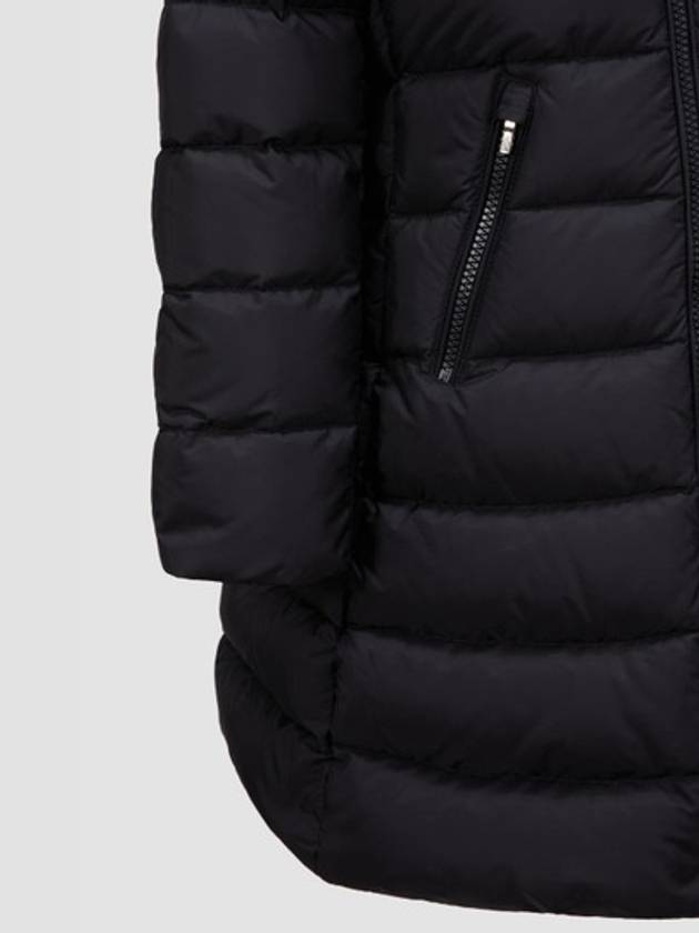 Kids Abelle Hooded Shearling Down Padding Black - MONCLER - BALAAN 5