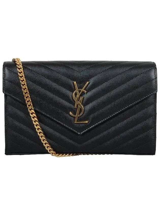 Monogram Matelasse Chain Shoulder Bag Black - SAINT LAURENT - BALAAN 2