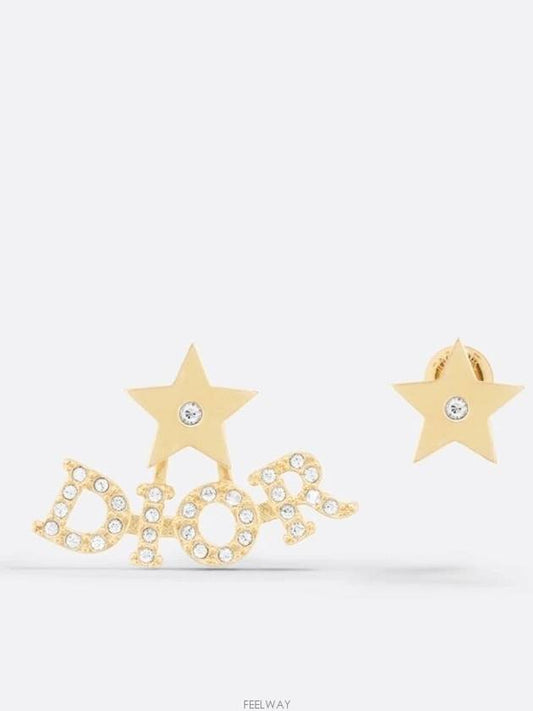 Revolution Star Detail Metal Earrings Gold - DIOR - BALAAN 2