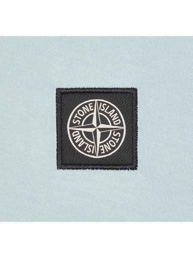 Logo Patch Cotton Short Sleeve T-Shirt Sky Blue - STONE ISLAND - BALAAN 5