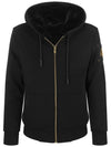 Men's Linden Bunny Gold Metal Hooded Jacket Black - MOOSE KNUCKLES - BALAAN 1