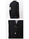 Men's Sustainable Classic Diagonal Wool Cardigan Black - THOM BROWNE - BALAAN 6