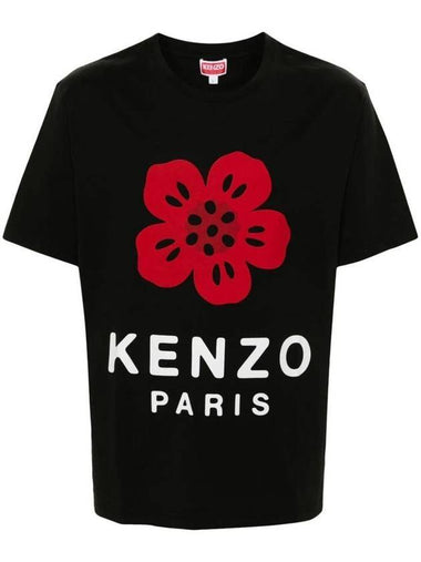 Boke Flower Short Sleeve T Shirt Black - KENZO - BALAAN 1