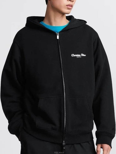 Neon Effect Couture Zip-Up Hoodie Black - DIOR - BALAAN 2