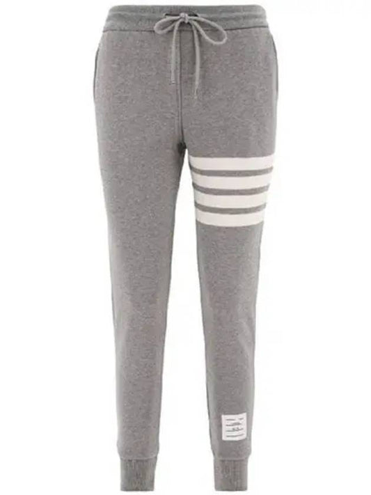 Women's Engineer 4 Bar Cotton Loopback Knit Track Pants Grey - THOM BROWNE - BALAAN 2