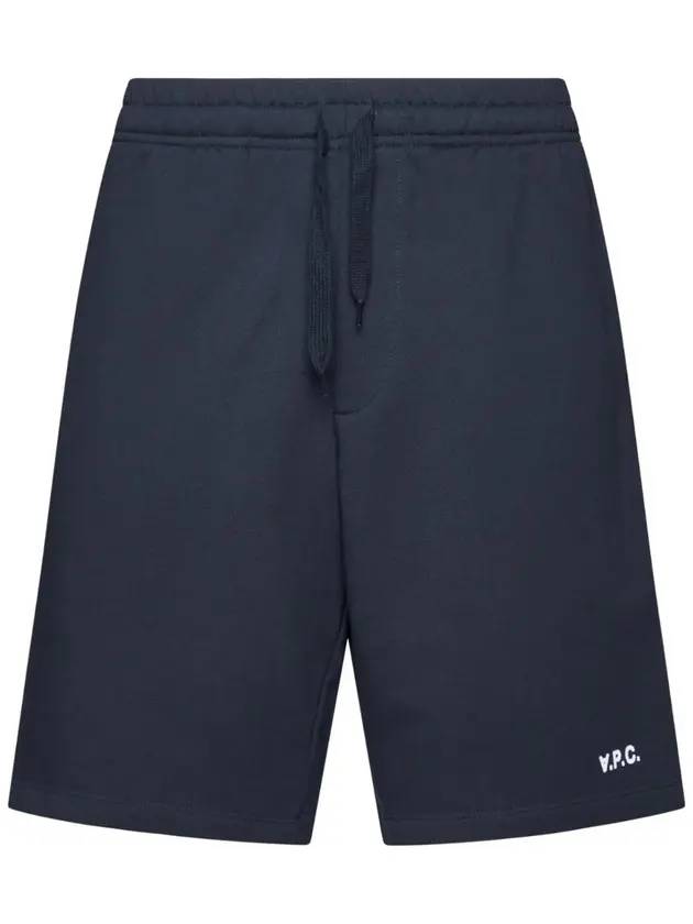 Men's Logo Drawstring Waist Track Shorts Dark Navy - A.P.C. - BALAAN 1