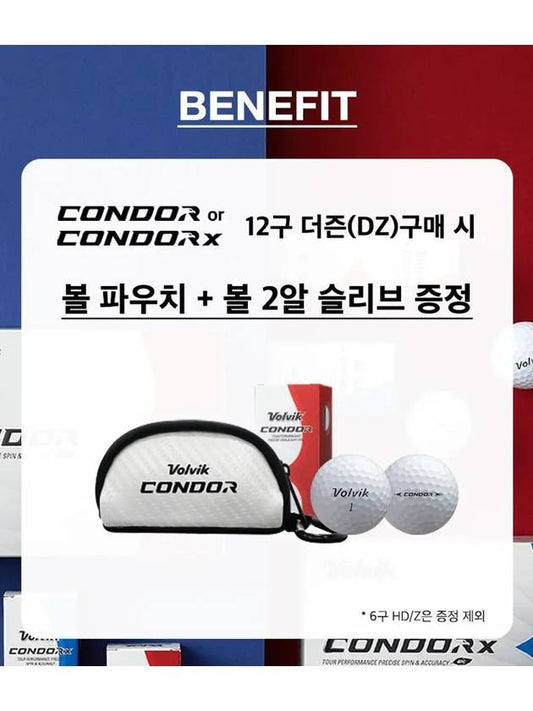 Golf Ball Condor Urethane White Carbon High Rebound 1 Dozen 12 Balls - VOLVIK - BALAAN 2