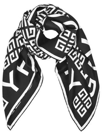 4G Logo Pattern Silk Muffler Black - GIVENCHY - BALAAN 2