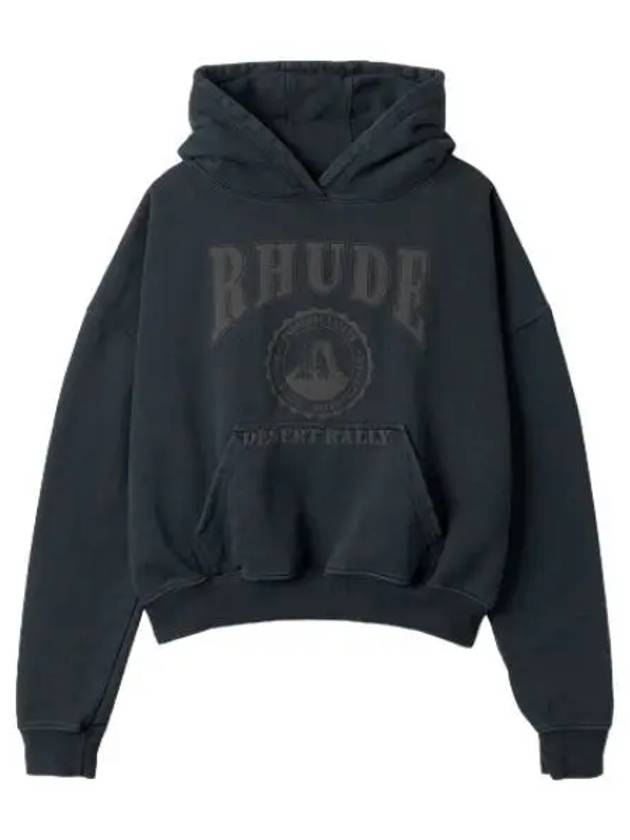 Cropped Desert Valley Hooded Black T Shirt Hoodie - RHUDE - BALAAN 1