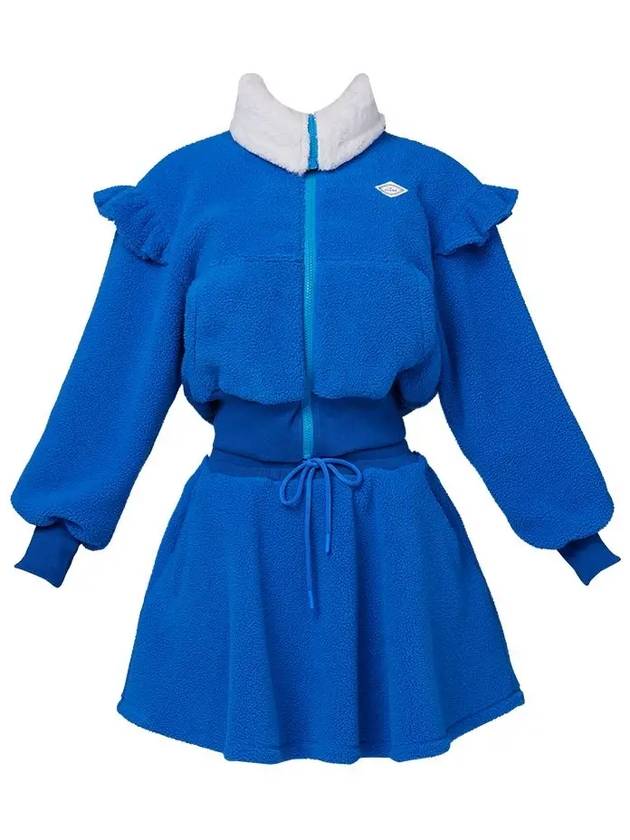 Golf Wear Fleece Frill Zip-Up Set Blue - J JANE - BALAAN 2