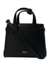 House Check Banner Baby Leather Tote Bag Black - BURBERRY - BALAAN 3