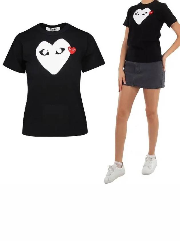 Play Big Heart Short Sleeve T-Shirt Black - COMME DES GARCONS - BALAAN 2